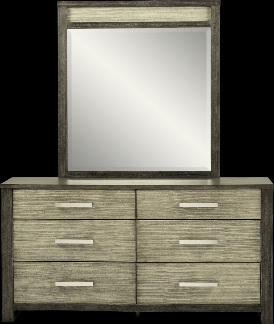 Abbott Gray Dresser & Mirror Set - Thumbnail - Image 1