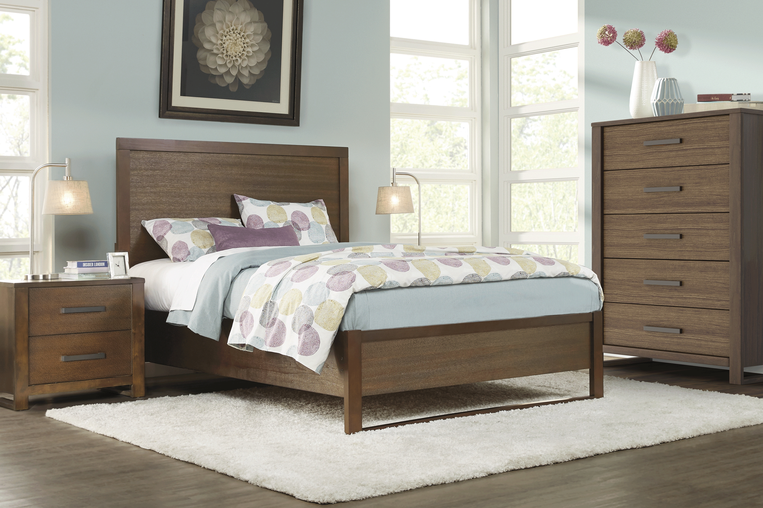Abbott Hazelnut 5 Pc Queen Panel Bedroom - Thumbnail - Image 1