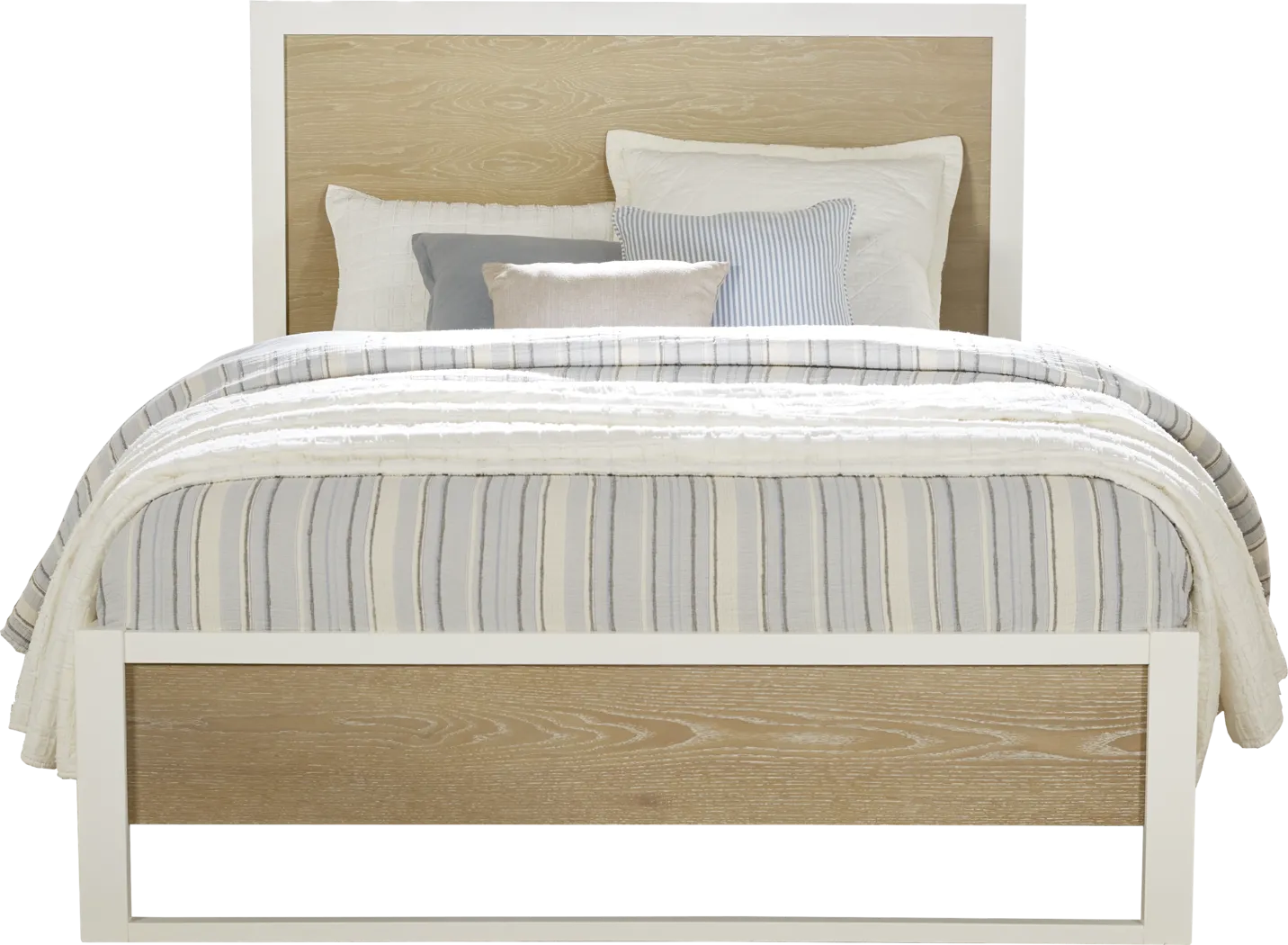 Abbott White 3 Pc King Panel Bed - Thumbnail - Image 1