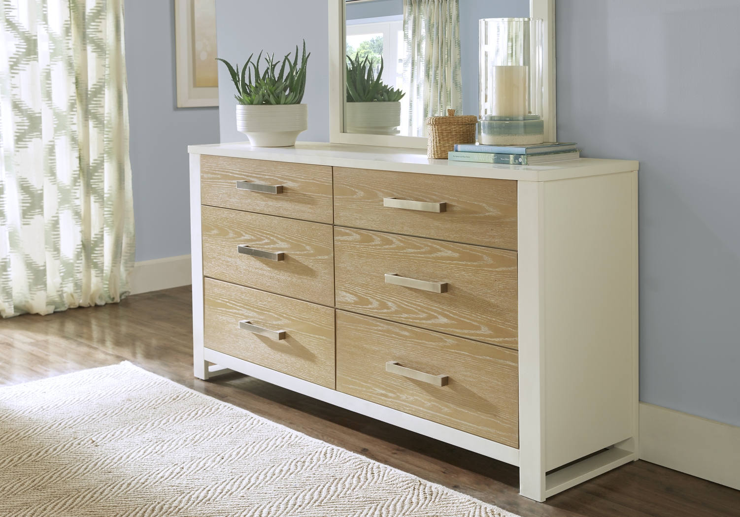 Abbott White 7 Pc King Panel Bedroom with Storage - Thumbnail - Image 6