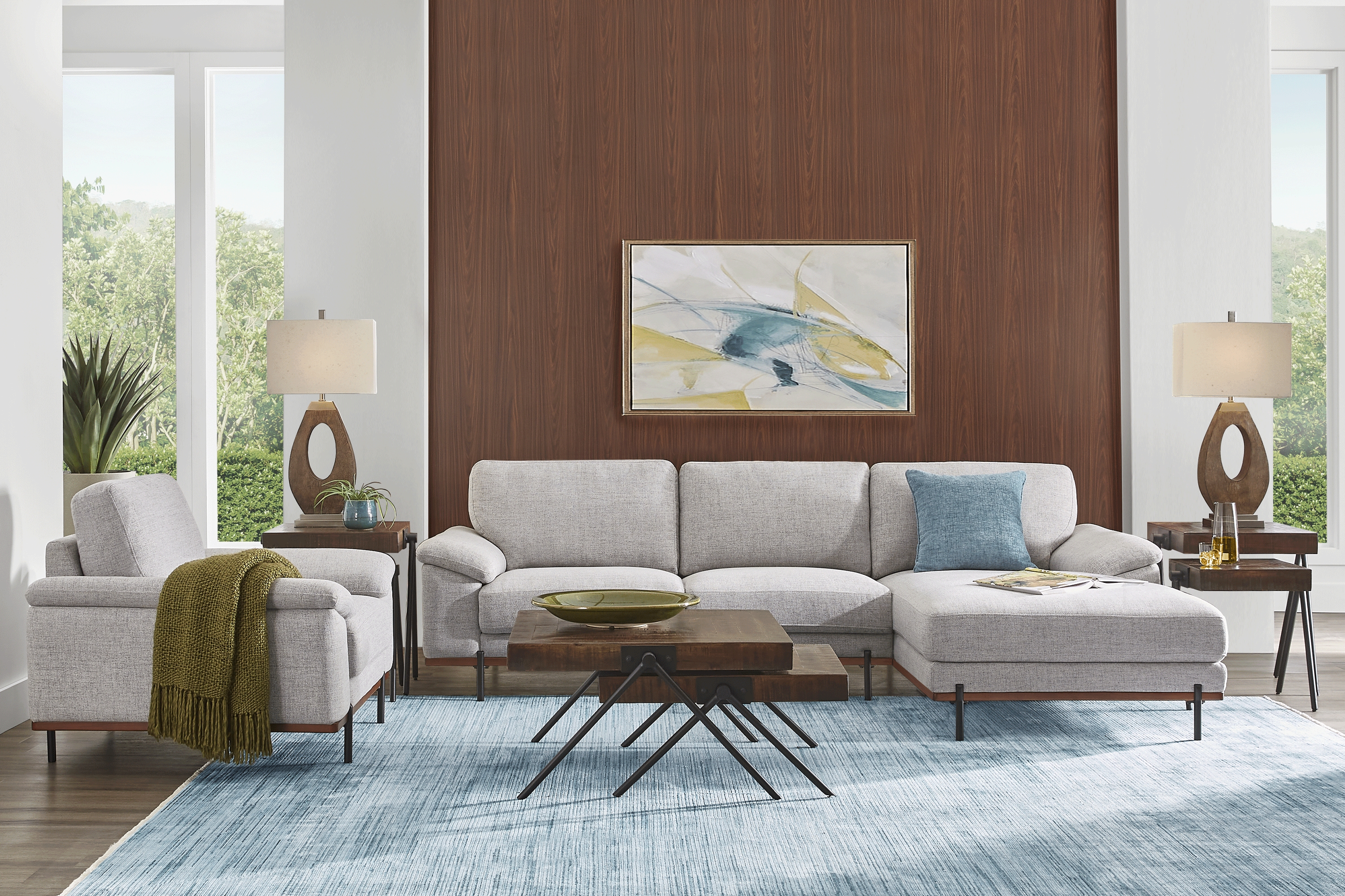 Abbottsville Gray 2 Pc Sectional - Thumbnail - Image 2