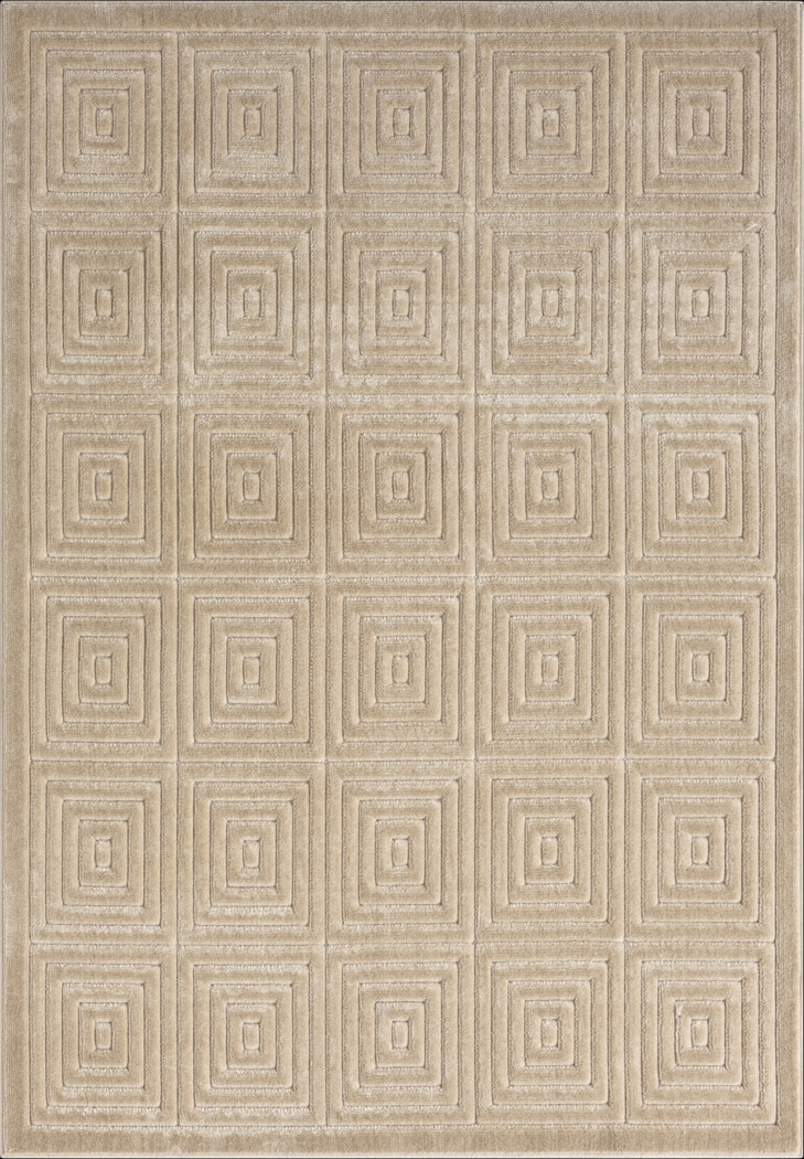 Abbour Beige 5' x 7' Indoor,Outdoor Rug - Thumbnail - Image 1