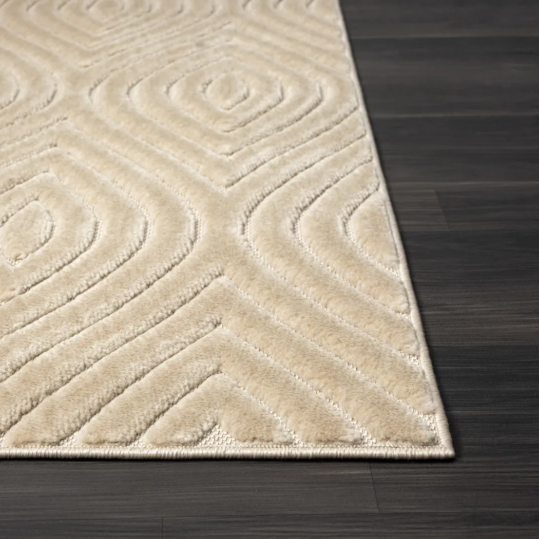 Abbour Beige 5' x 7' Indoor,Outdoor Rug - Thumbnail - Image 7