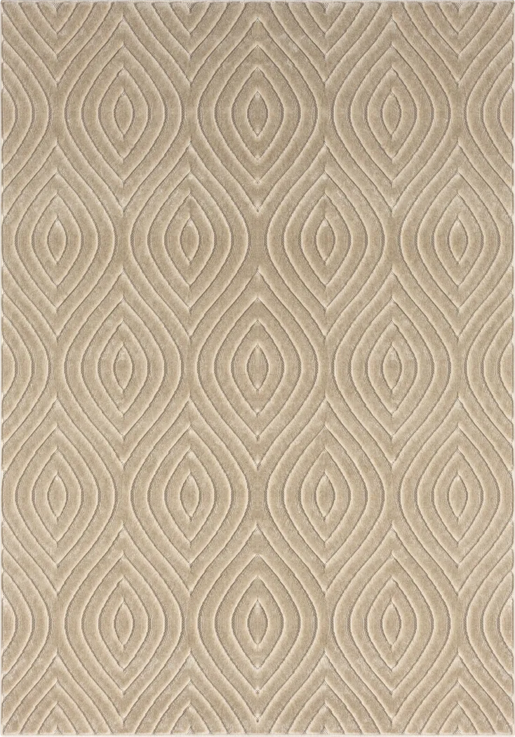 Abbour Beige 5' x 7' Indoor,Outdoor Rug - Thumbnail - Image 1