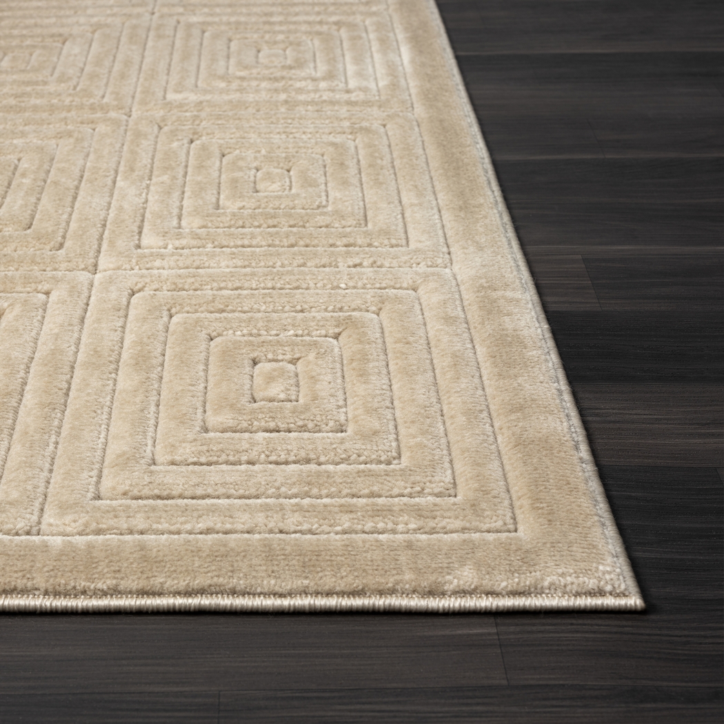 Abbour Beige 7'10 x 9'10 Indoor,Outdoor Rug - Thumbnail - Image 7