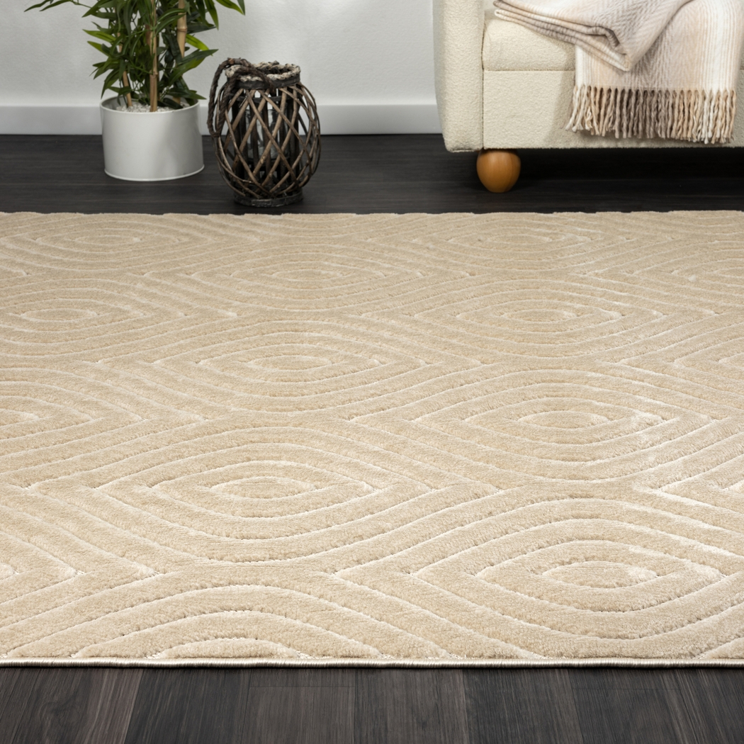 Abbour Beige 7'10 x 9'10 Indoor,Outdoor Rug - Thumbnail - Image 3