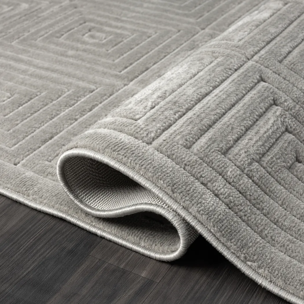 Abbour Gray 5' x 7' Indoor,Outdoor Rug - Thumbnail - Image 6