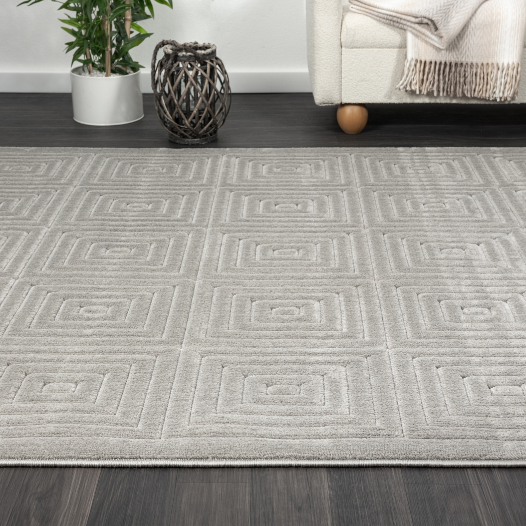 Abbour Gray 7'10 x 9'10 Indoor,Outdoor Rug - Thumbnail - Image 3