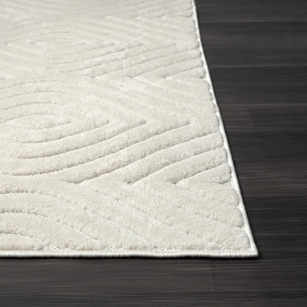 Abbour Ivory 5' x 7' Indoor,Outdoor Rug - Thumbnail - Image 7