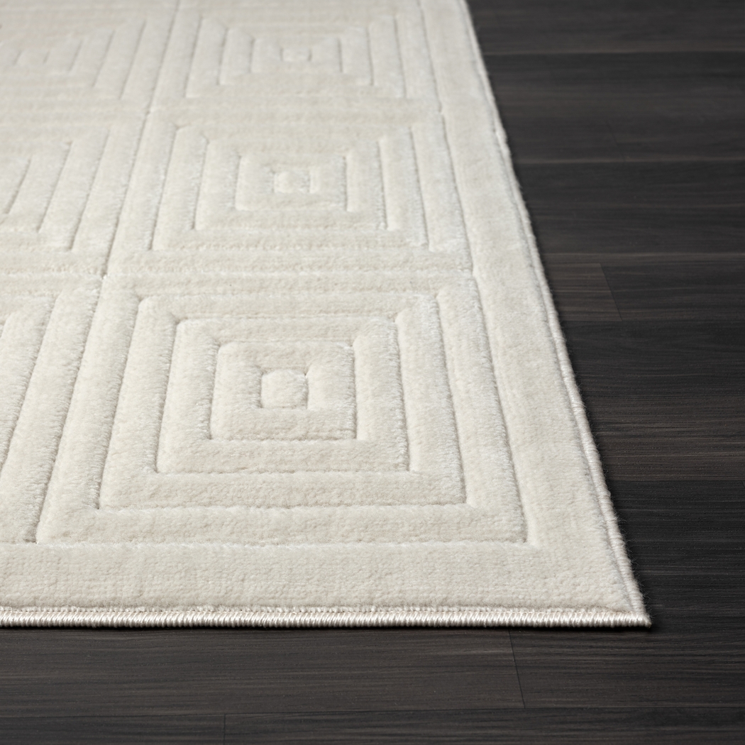 Abbour Ivory 7'10 x 9'10 Indoor,Outdoor Rug - Thumbnail - Image 7