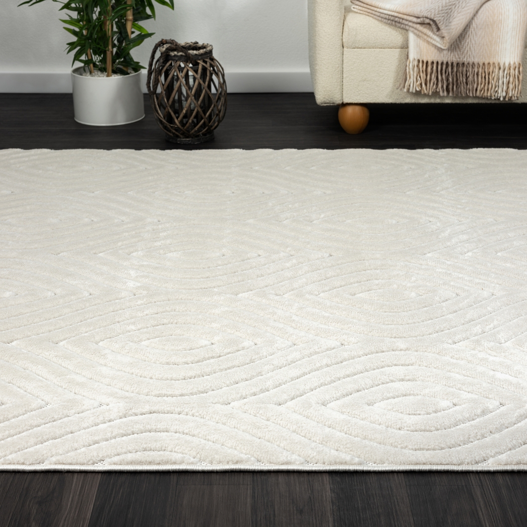 Abbour Ivory 7'10 x 9'10 Indoor,Outdoor Rug - Thumbnail - Image 3