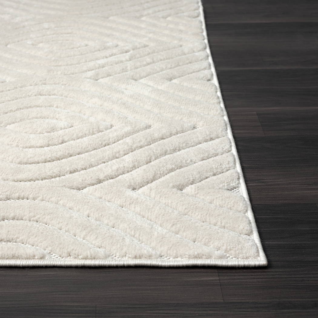 Abbour Ivory 7'10 x 9'10 Indoor,Outdoor Rug - Thumbnail - Image 7