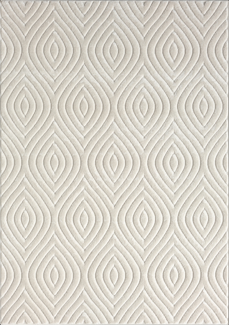 Abbour Ivory 7'10 x 9'10 Indoor,Outdoor Rug - Thumbnail - Image 1