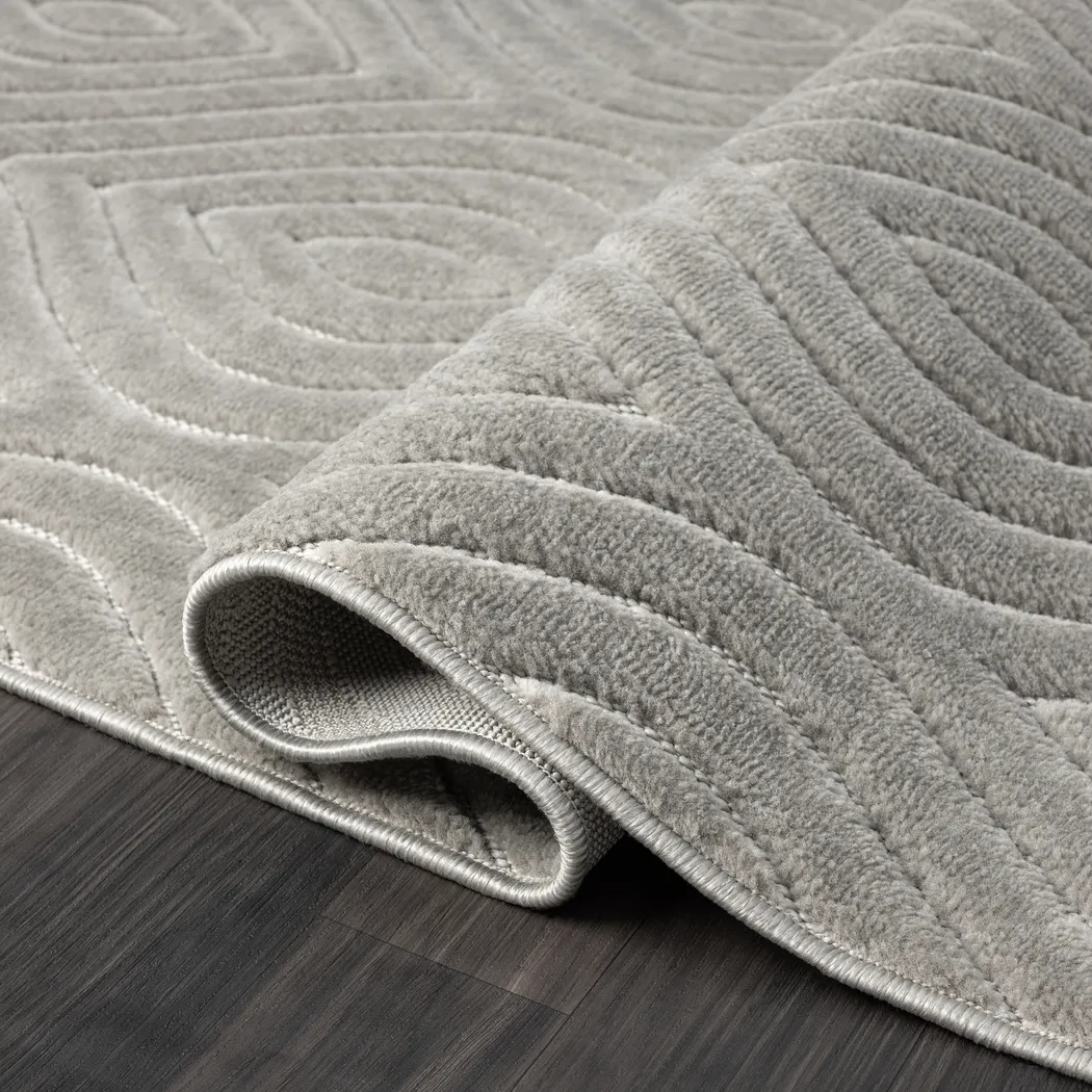 Abbour Light Gray 5' x 7' Indoor,Outdoor Rug - Thumbnail - Image 6