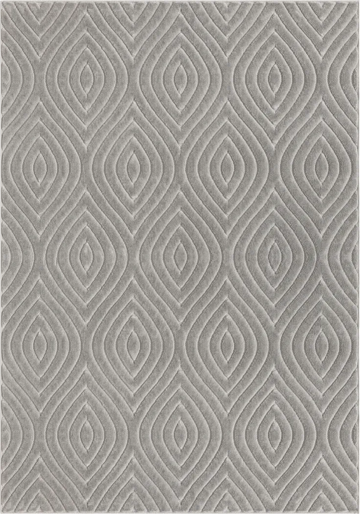 Abbour Light Gray 5' x 7' Indoor,Outdoor Rug - Thumbnail - Image 1