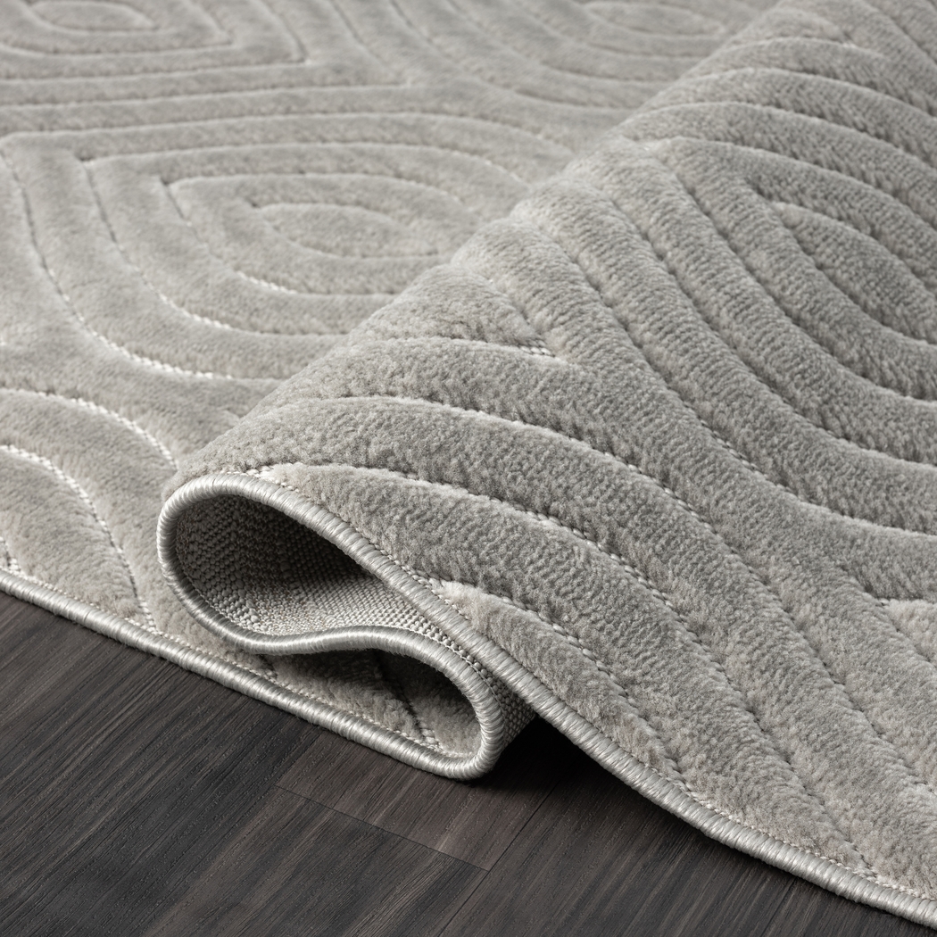 Abbour Light Gray 7'10 x 9'10 Indoor,Outdoor Rug - Thumbnail - Image 6