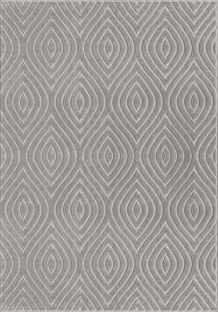 Abbour Light Gray 7'10 x 9'10 Indoor,Outdoor Rug - Thumbnail - Image 1