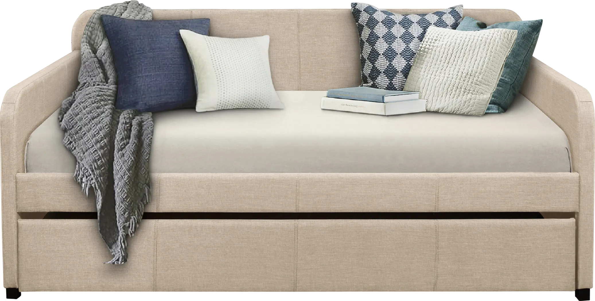 Abenaki Beige Daybed with Trundle - Thumbnail - Image 2