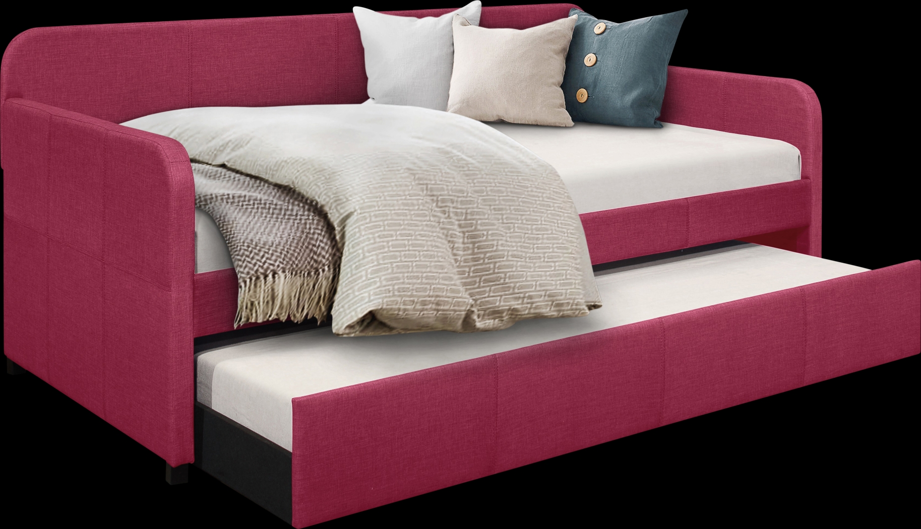 Abenaki Pink Daybed with Trundle - Thumbnail - Image 3