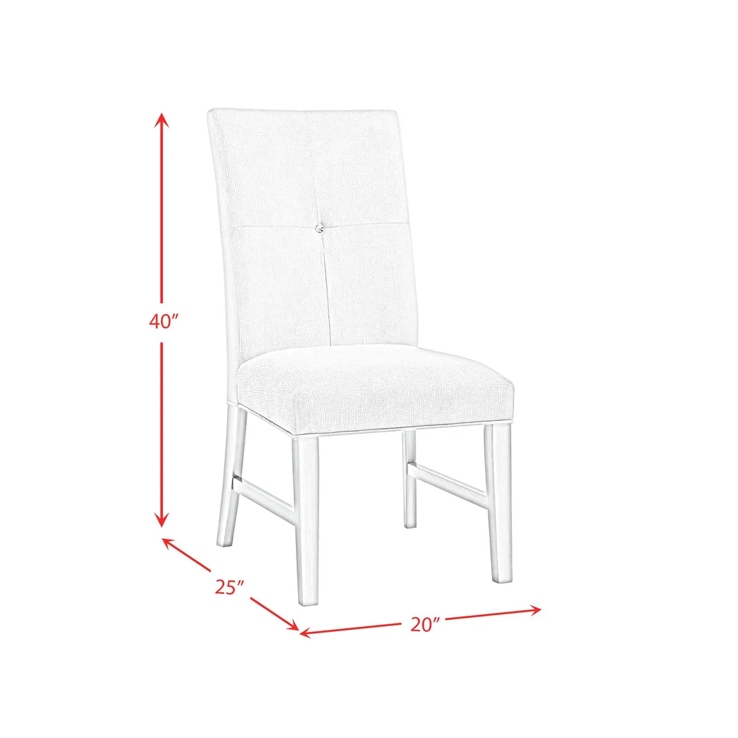 Abeni Champagne Dining Side Chair, Set of 2 - Thumbnail - Image 8