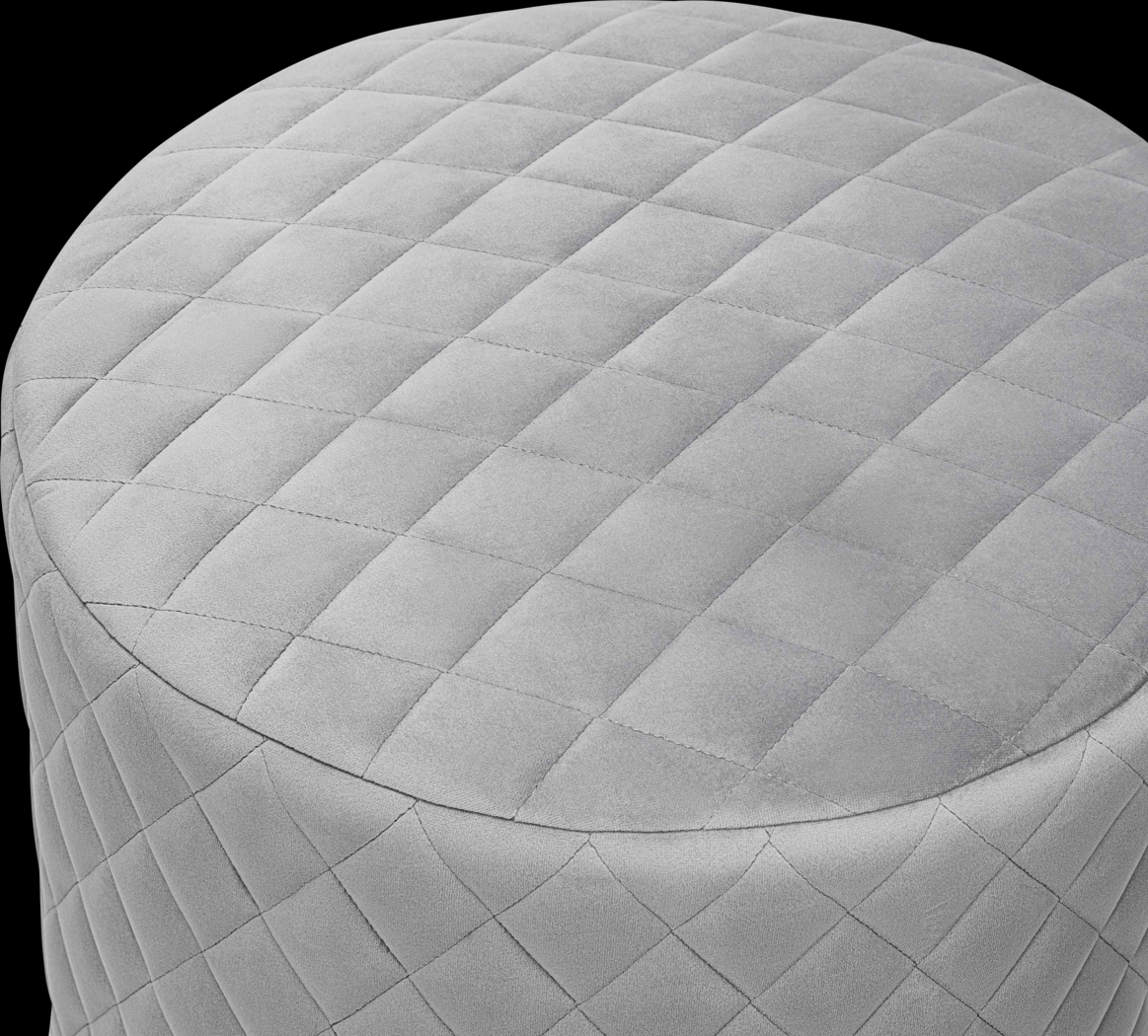 Aberas Gray Ottoman - Thumbnail - Image 2