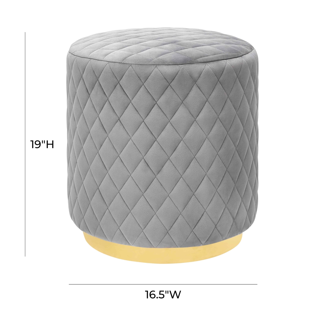 Aberas Gray Ottoman - Thumbnail - Image 4