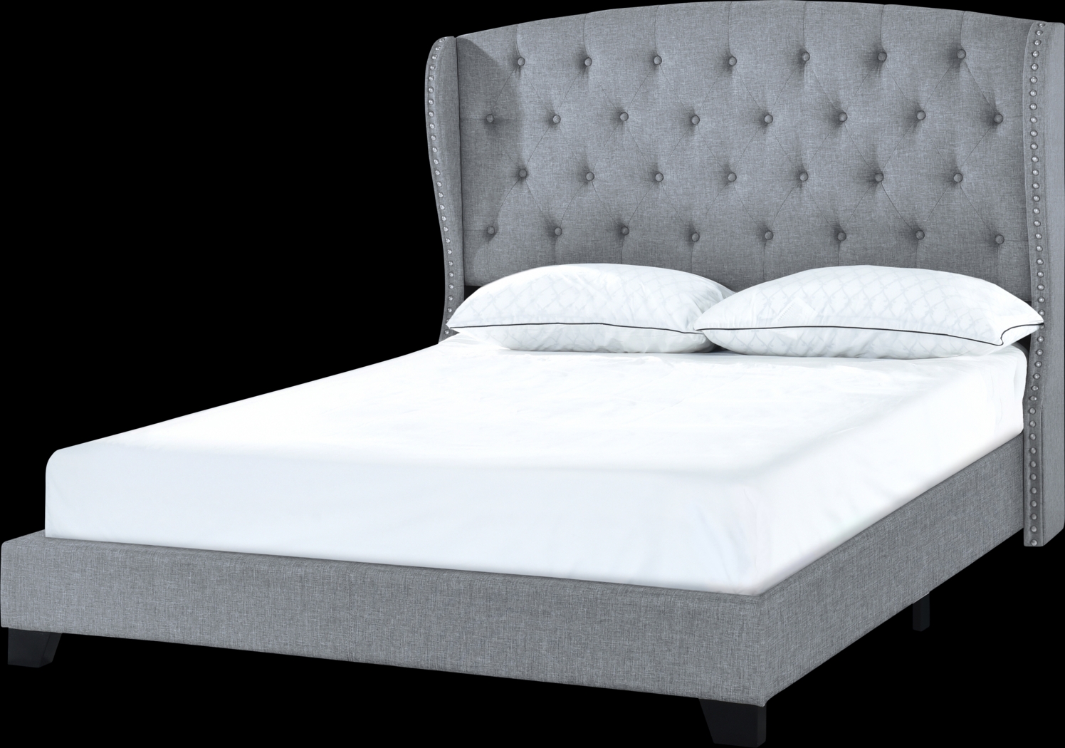 Aberfeldy Gray Queen Bed - Thumbnail - Image 3