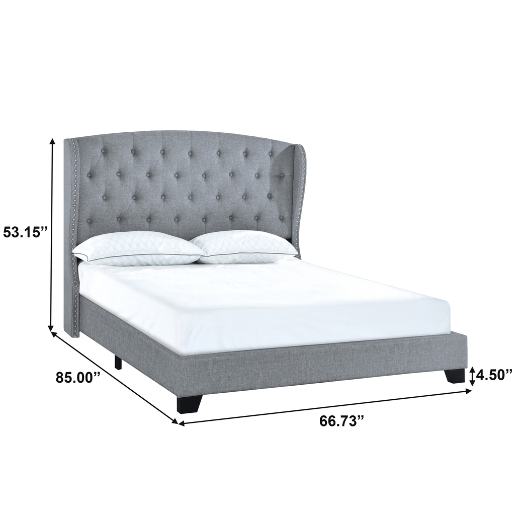 Aberfeldy Gray Queen Bed - Thumbnail - Image 8