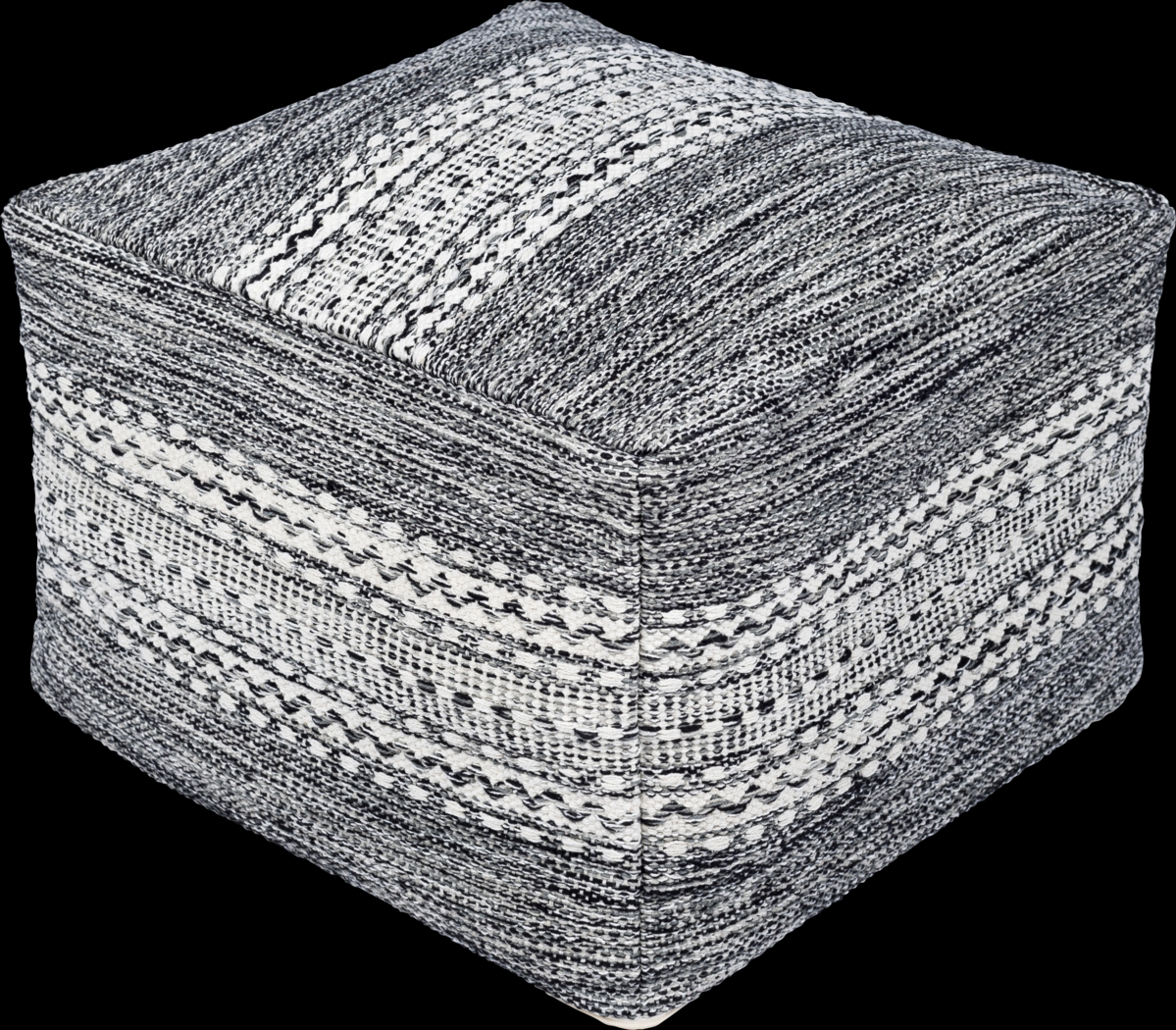 Aberfoyle Black Ottoman - Thumbnail - Image 1