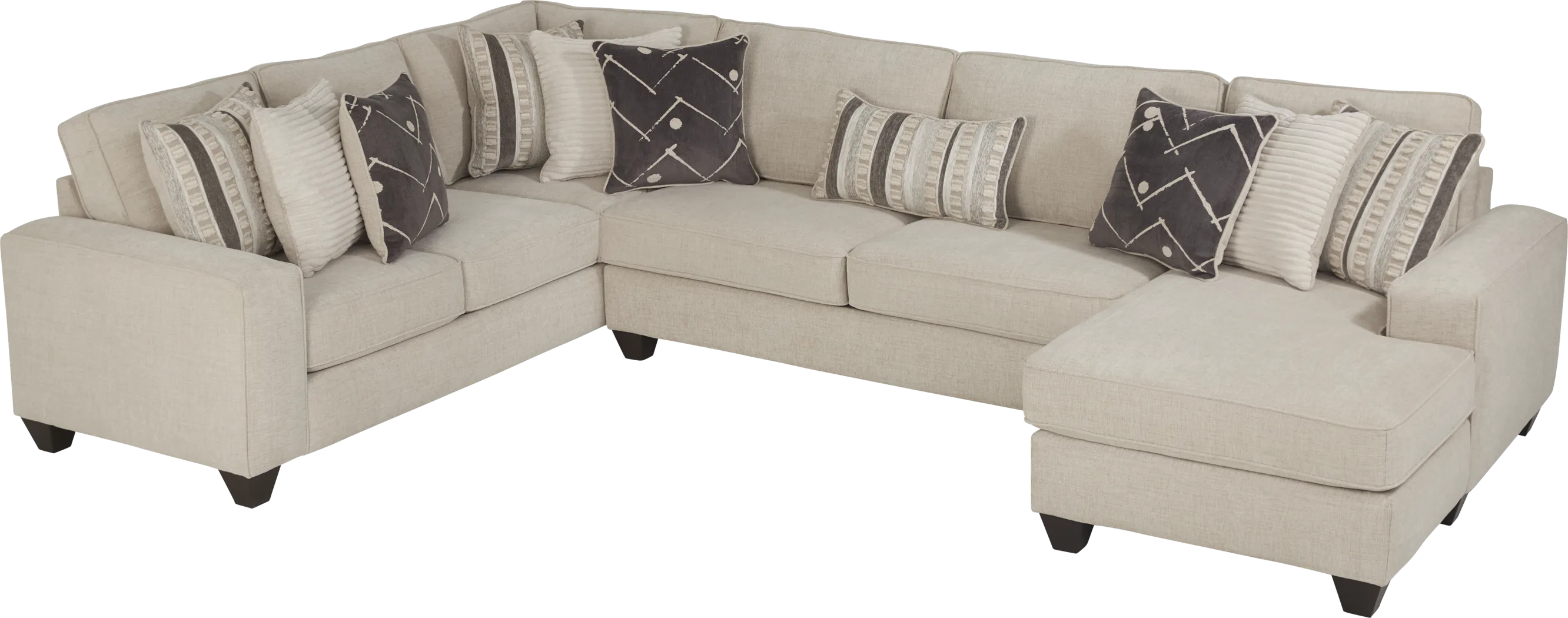 Aberlin Court Beige 3 Pc Gel Foam Sleeper Sectional - Thumbnail - Image 3