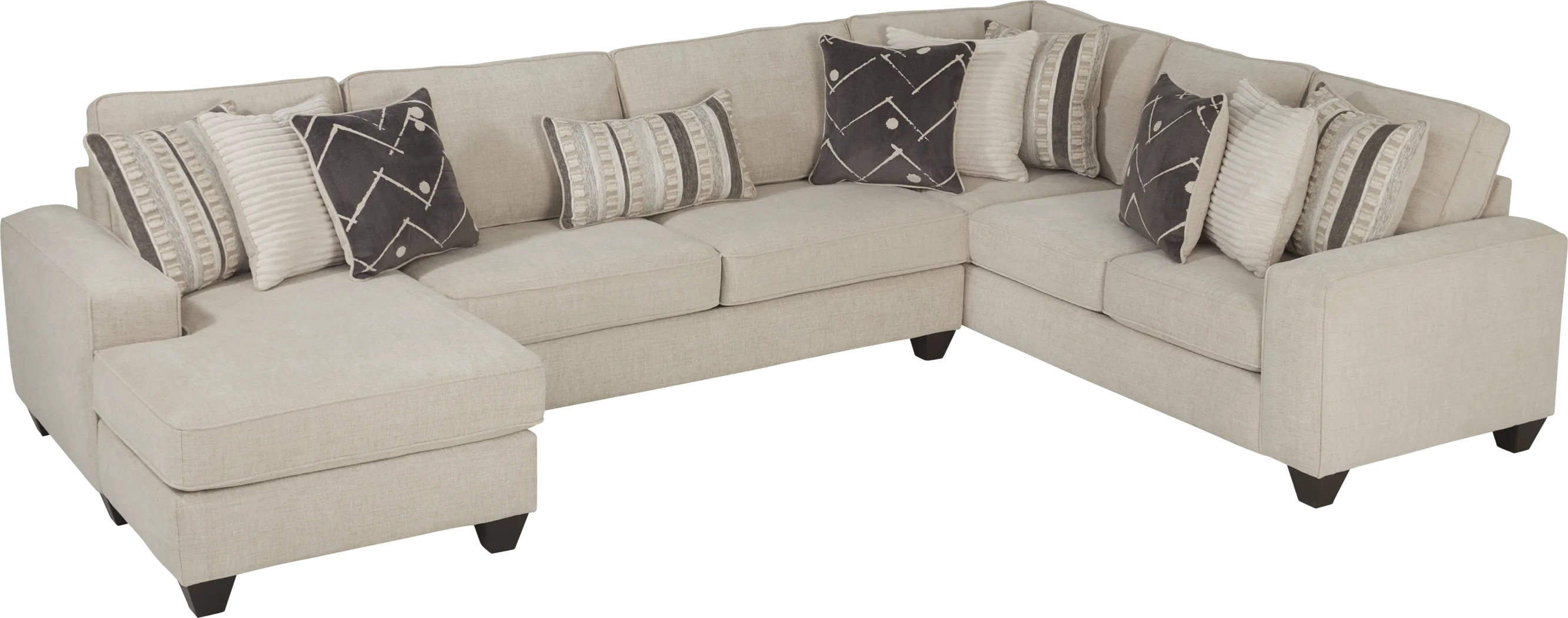 Aberlin Court Beige 3 Pc Gel Foam Sleeper Sectional - Thumbnail - Image 3