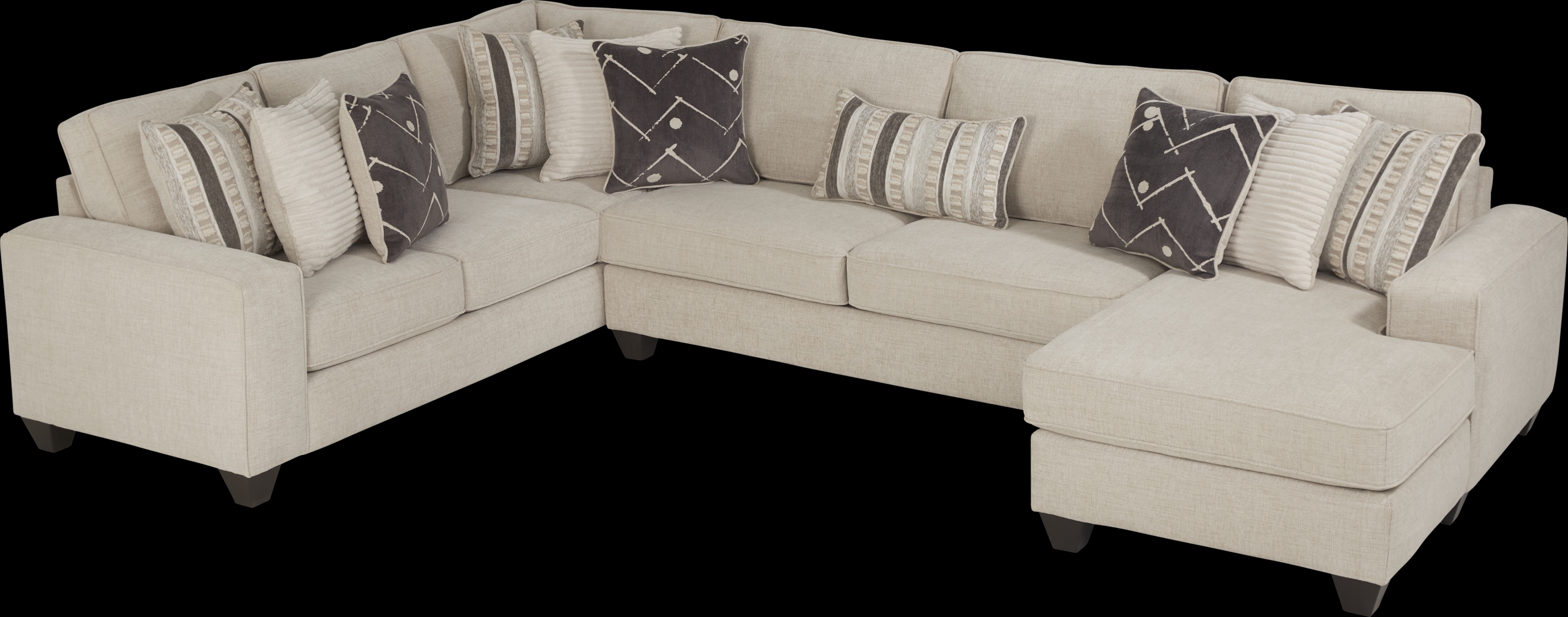 Aberlin Court Beige 3 Pc Sleeper Sectional - Thumbnail - Image 3