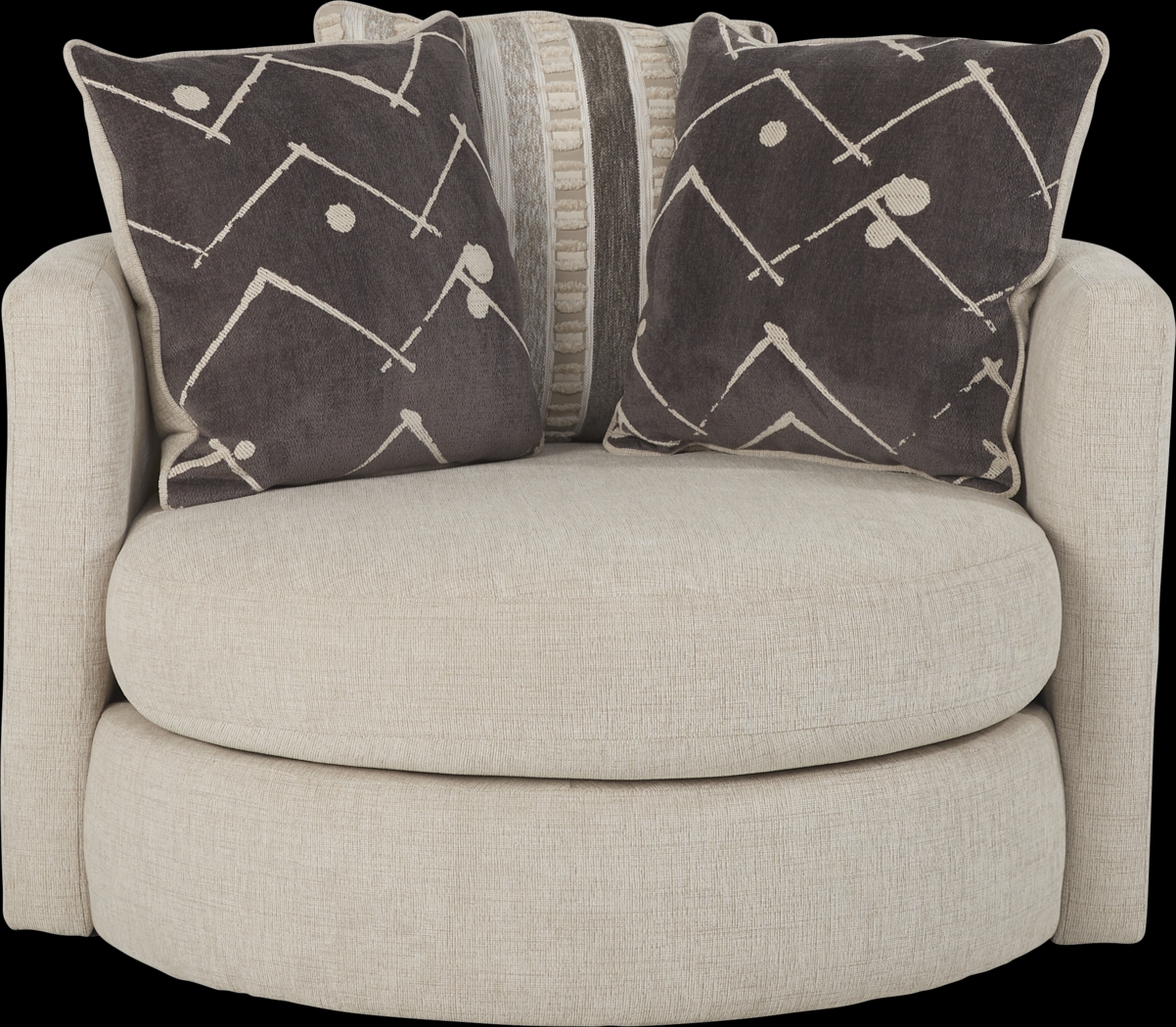 Aberlin Court Beige Swivel Chair - Thumbnail - Image 2