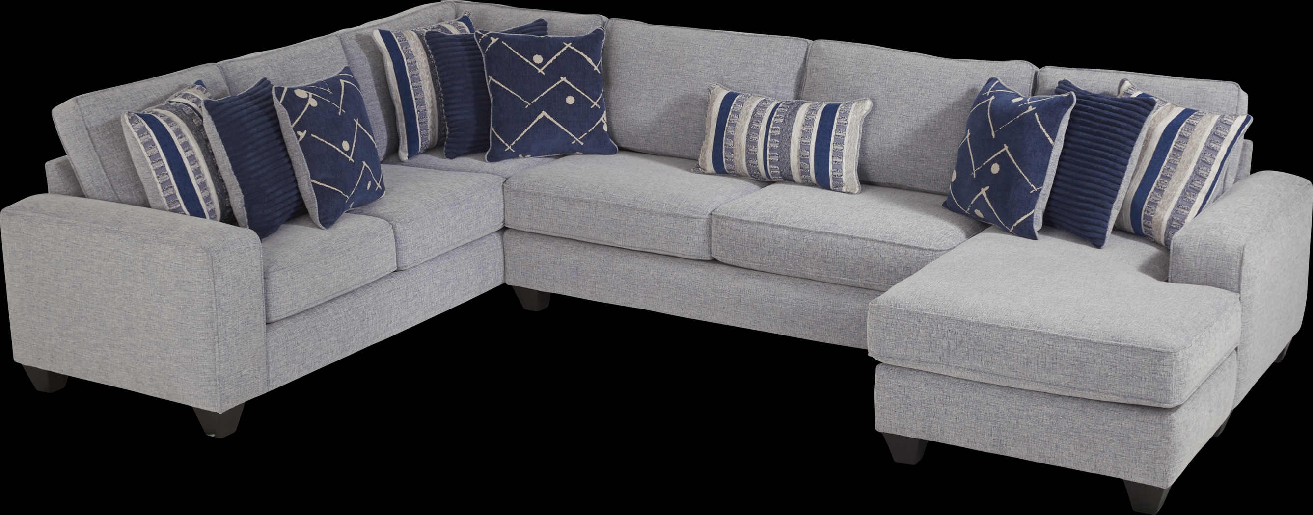 Aberlin Court Blue 3 Pc Sectional - Thumbnail - Image 3