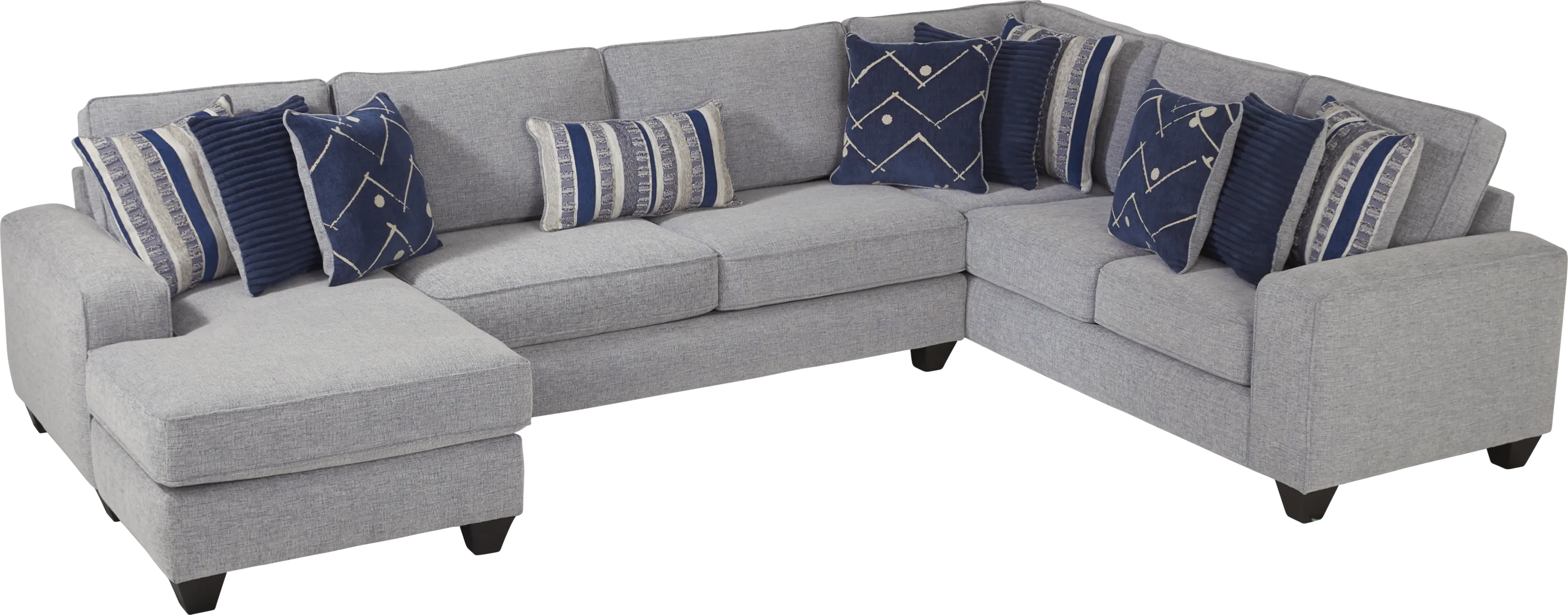 Aberlin Court Blue 6 Pc Sectional Living Room - Thumbnail - Image 3