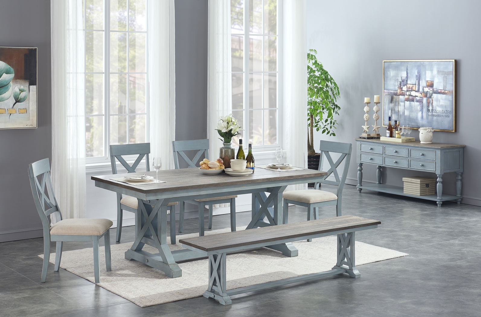Aberton Blue Sofa Table - Thumbnail - Image 7