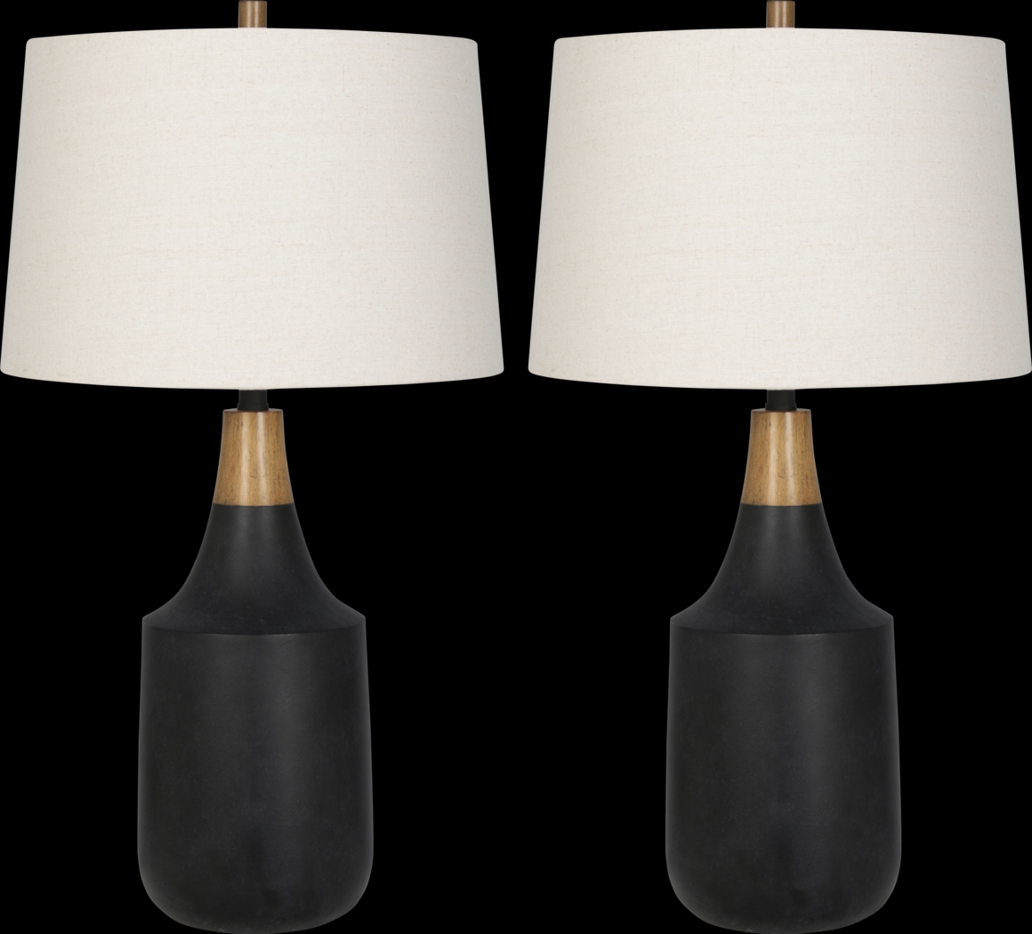 Abeyta Lane Black Table Lamps, Set of 2 - Thumbnail - Image 1