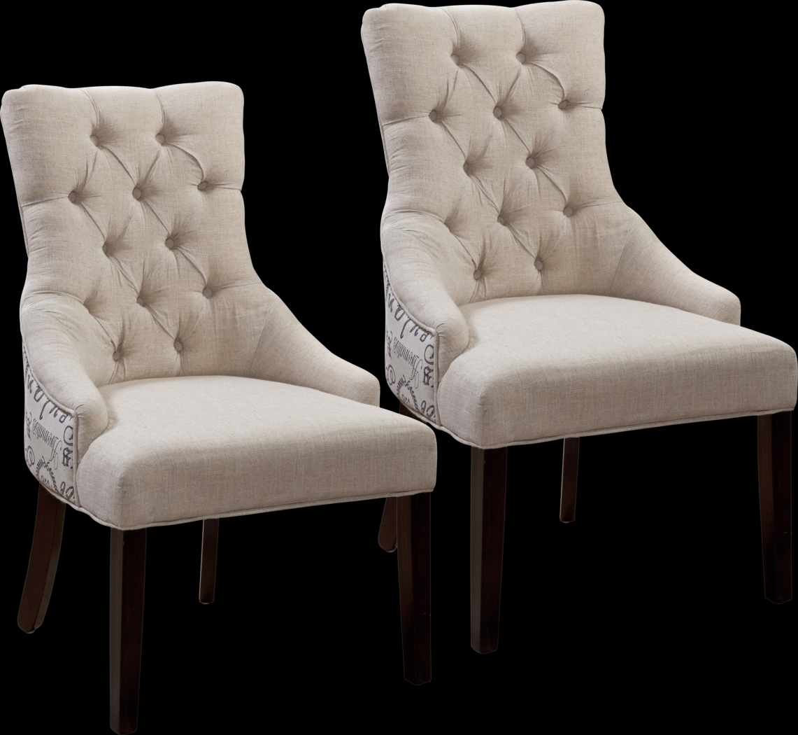Abeyta Linen Dining Chair (Set of 2) - Thumbnail - Image 1
