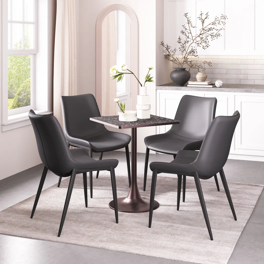 Abhira Black Dining Table - Thumbnail - Image 2