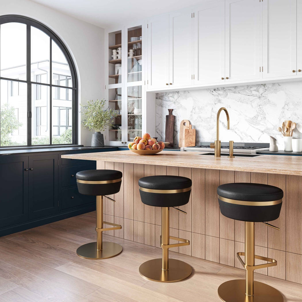 Abiaka Black Adjustable Stool - Thumbnail - Image 2