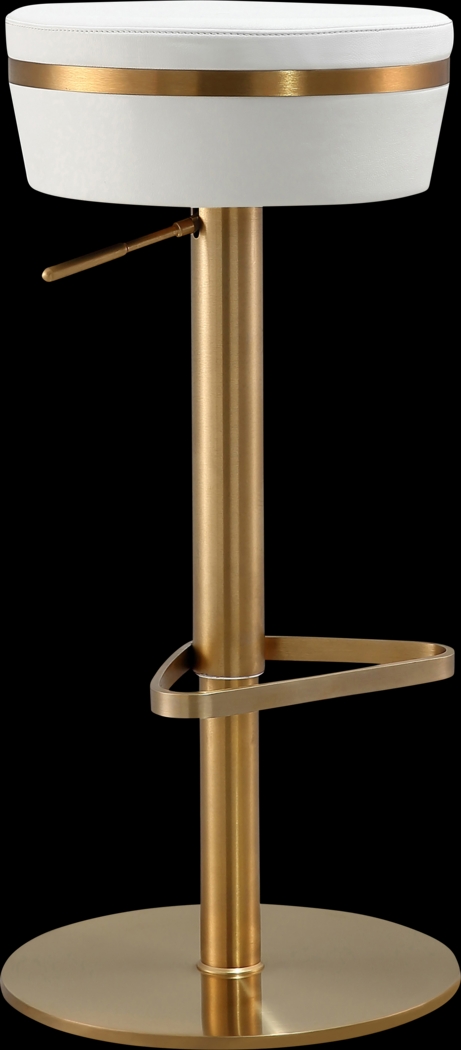 Abiaka White Adjustable Stool - Thumbnail - Image 1