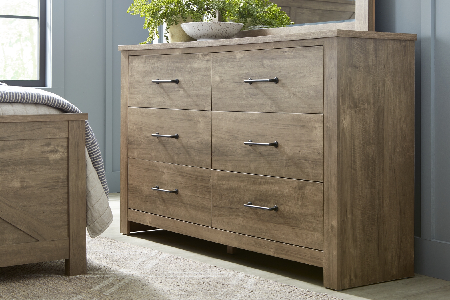 Abilene Brown 5 Pc Queen Panel Bedroom - Thumbnail - Image 7