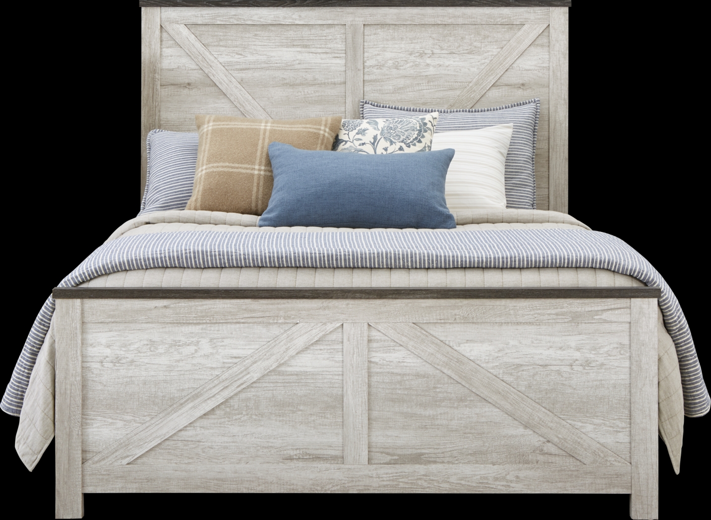 Abilene White 3 Pc King Panel Bed - Thumbnail - Image 1