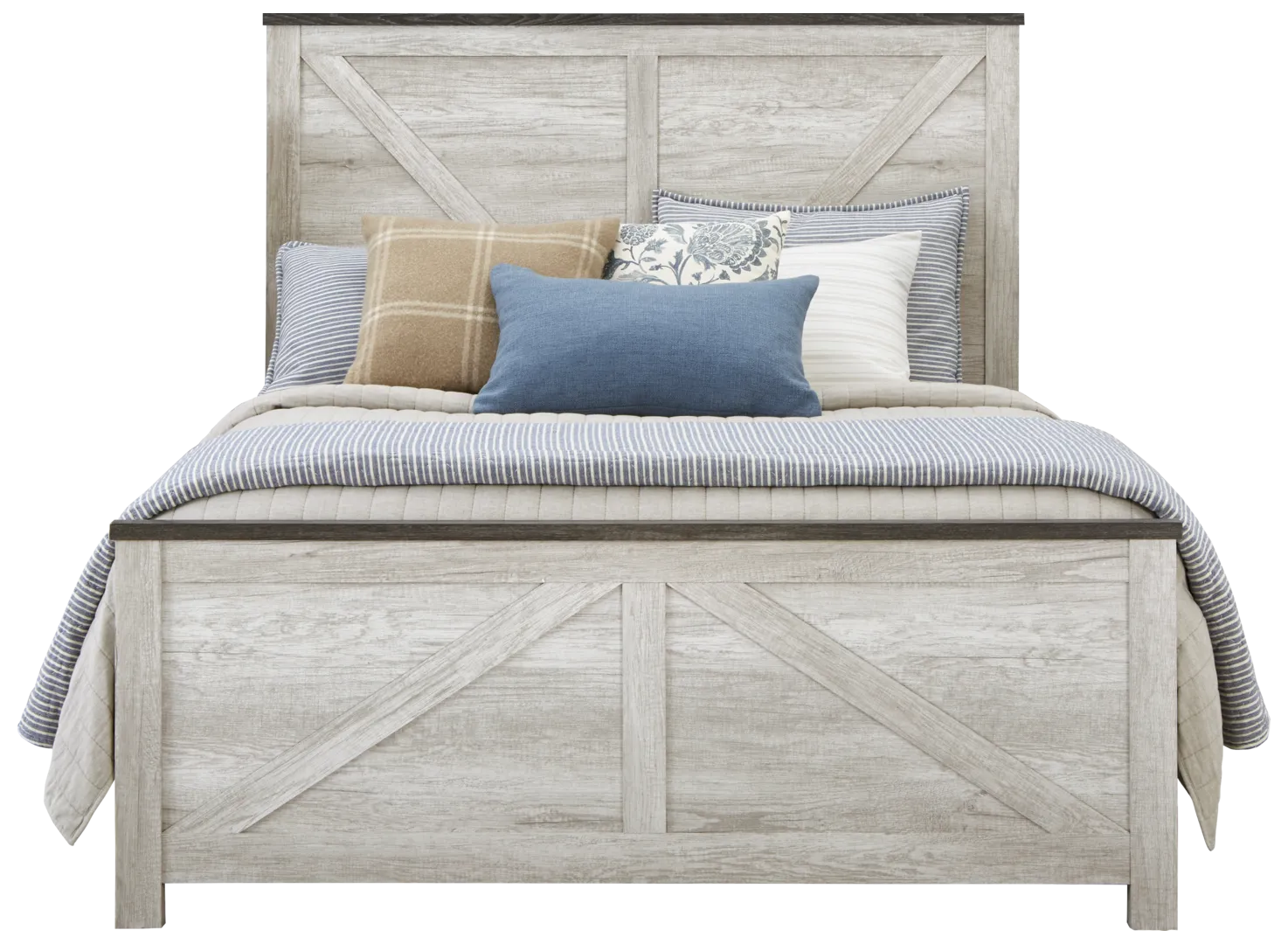 white 3 pc queen bed