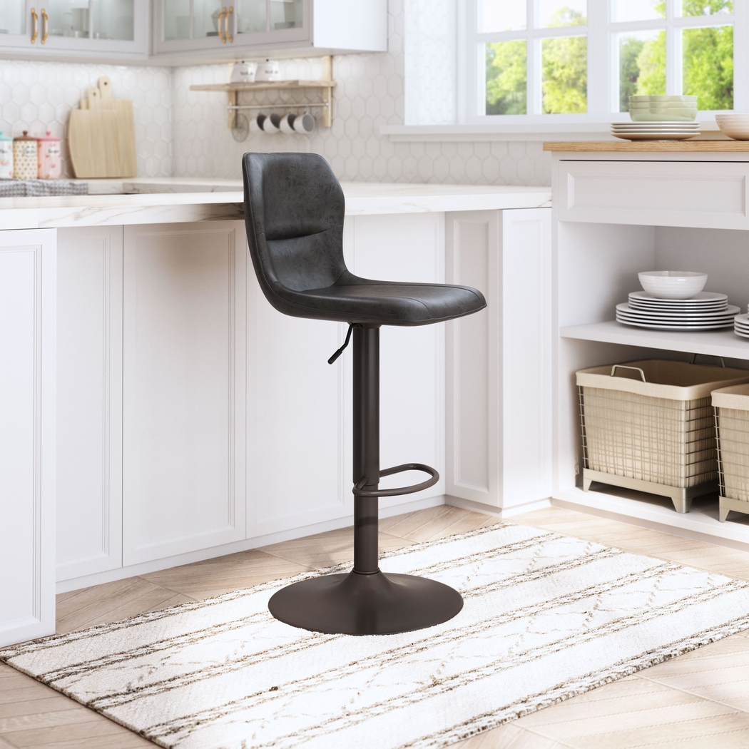 Abingdom Black Bar Height Stool - Thumbnail - Image 2
