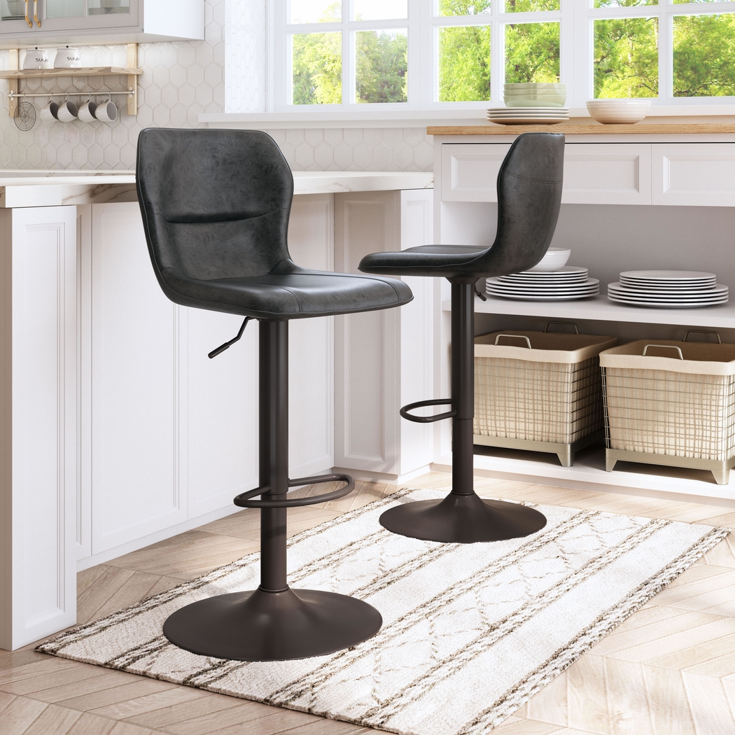 Abingdom Black Bar Height Stool - Thumbnail - Image 3
