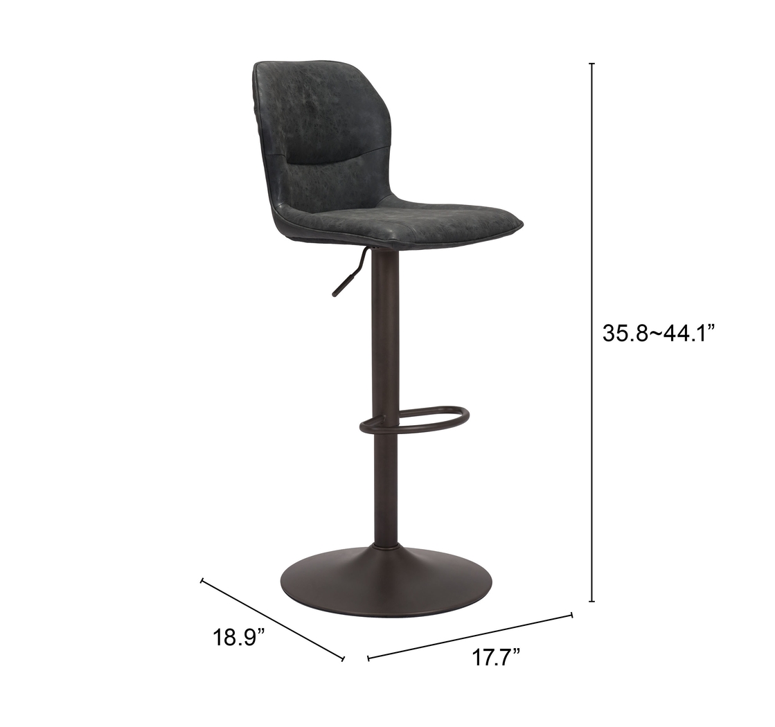 Abingdom Black Bar Height Stool - Thumbnail - Image 8