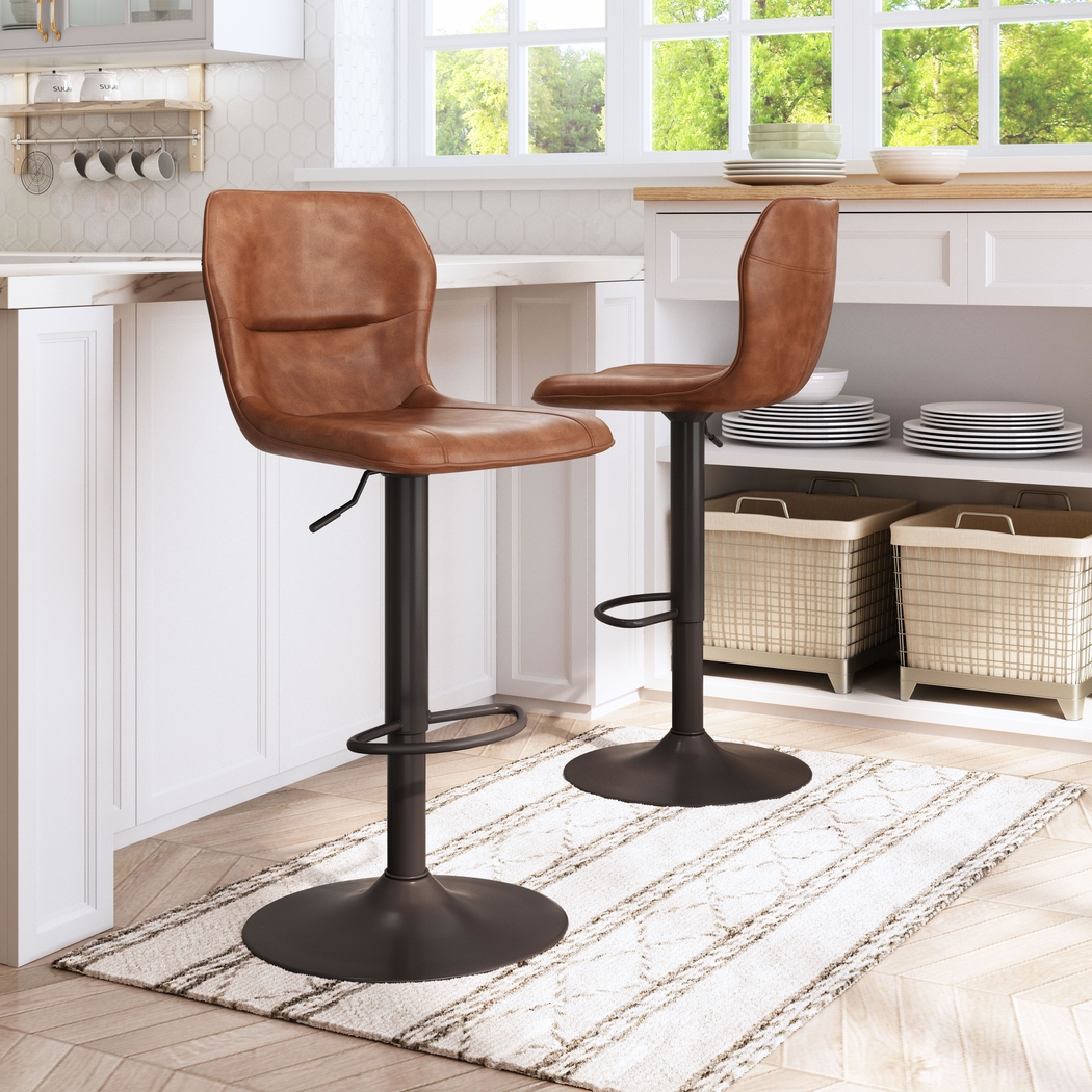 Abingdom Brown Bar Height Stool - Thumbnail - Image 6