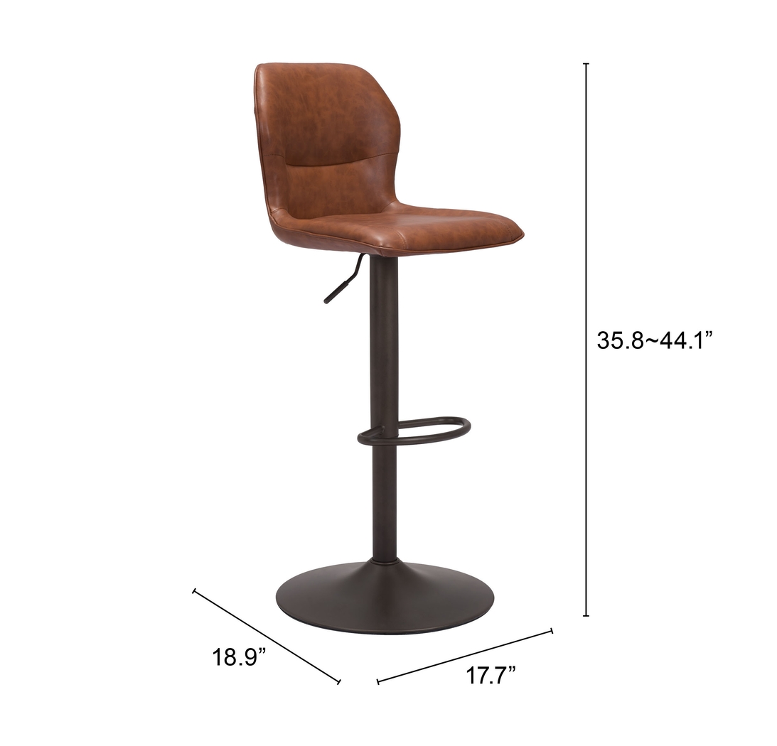 Abingdom Brown Bar Height Stool - Thumbnail - Image 8