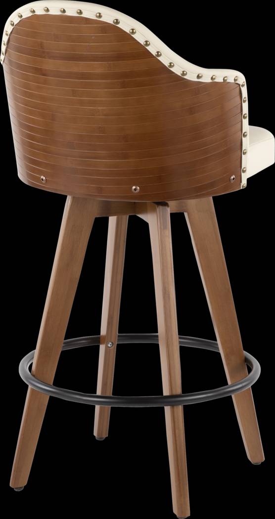 Abinger Cream Swivel Counter Height Stool - Thumbnail - Image 2